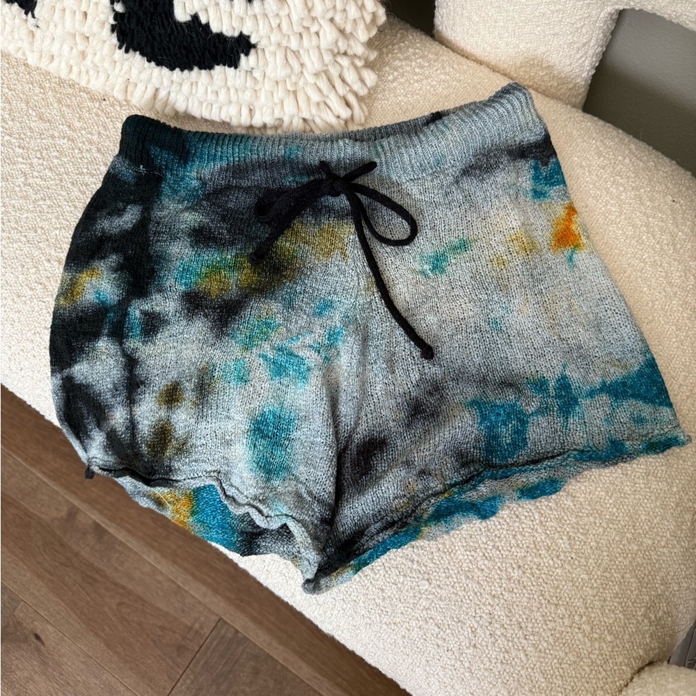 POL Gray and Blue Knit Shorts